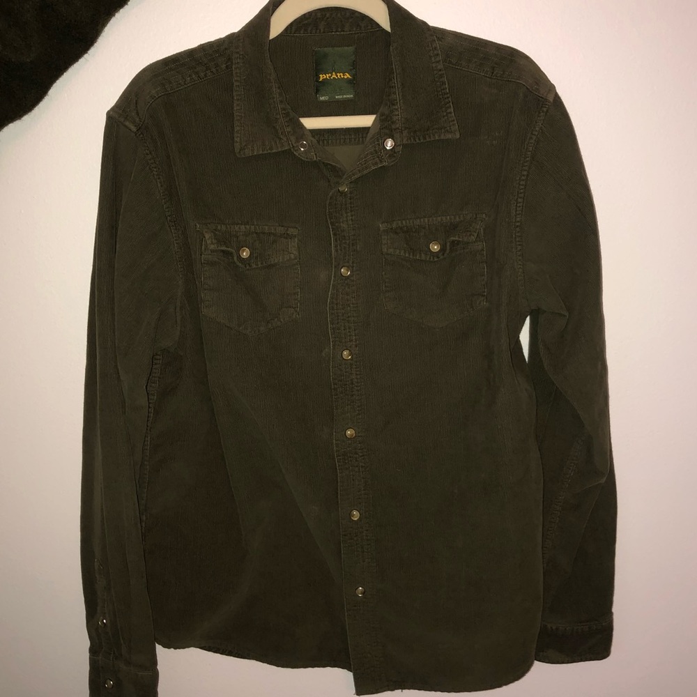 Prana corduroy button-up